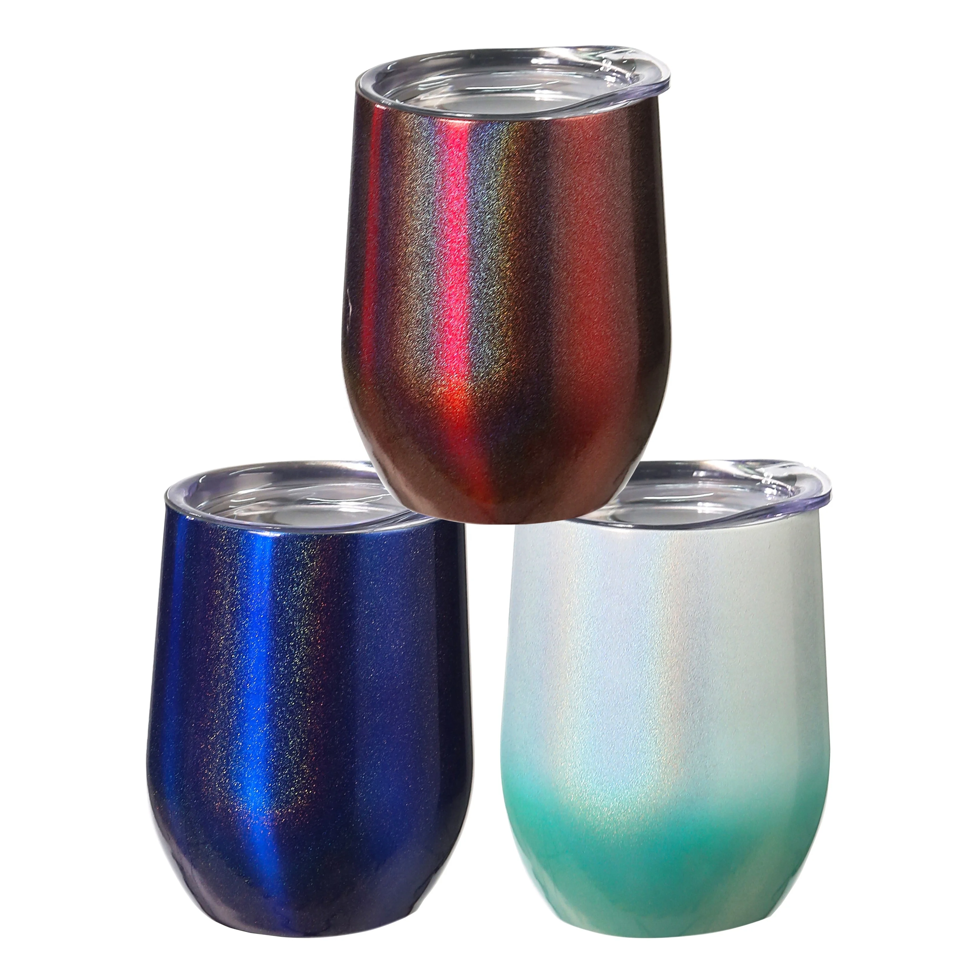 Winter holiday drinkware tumbler cups Christmas Mugs with rainbow glitter surface in stock