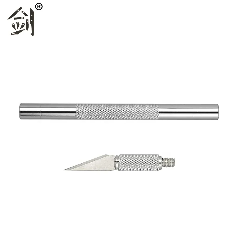 Premium Aluminum Handle Art Craft Hobby Knife with 6 Blades