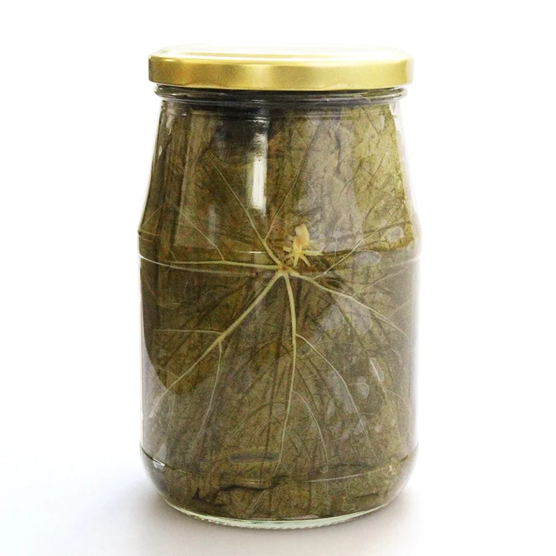grape leaves and vine leaves in brine