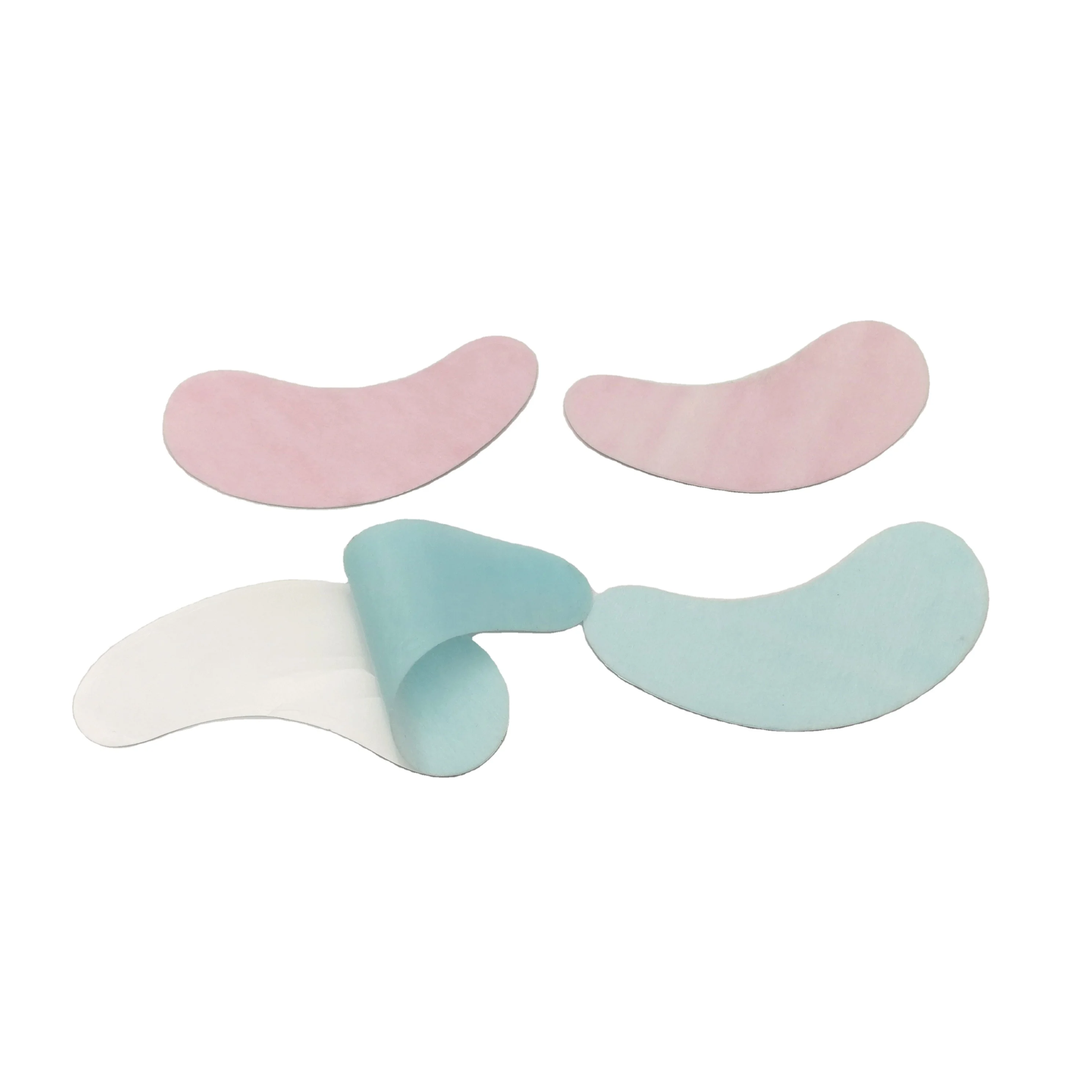 New arrival professional lint free white green pink under eye pads gel silicon eye patch for eyelash extensions eye gel pads