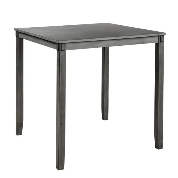 Gray square wooden kitchen furniture dining table