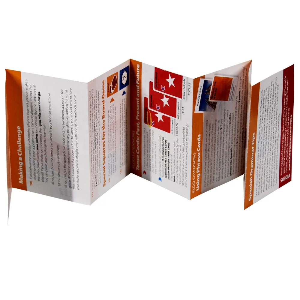 Custom Book Catalog Brochure Multi Folded Flyer Leaflet Card Tag Label Mini Booklet Printing