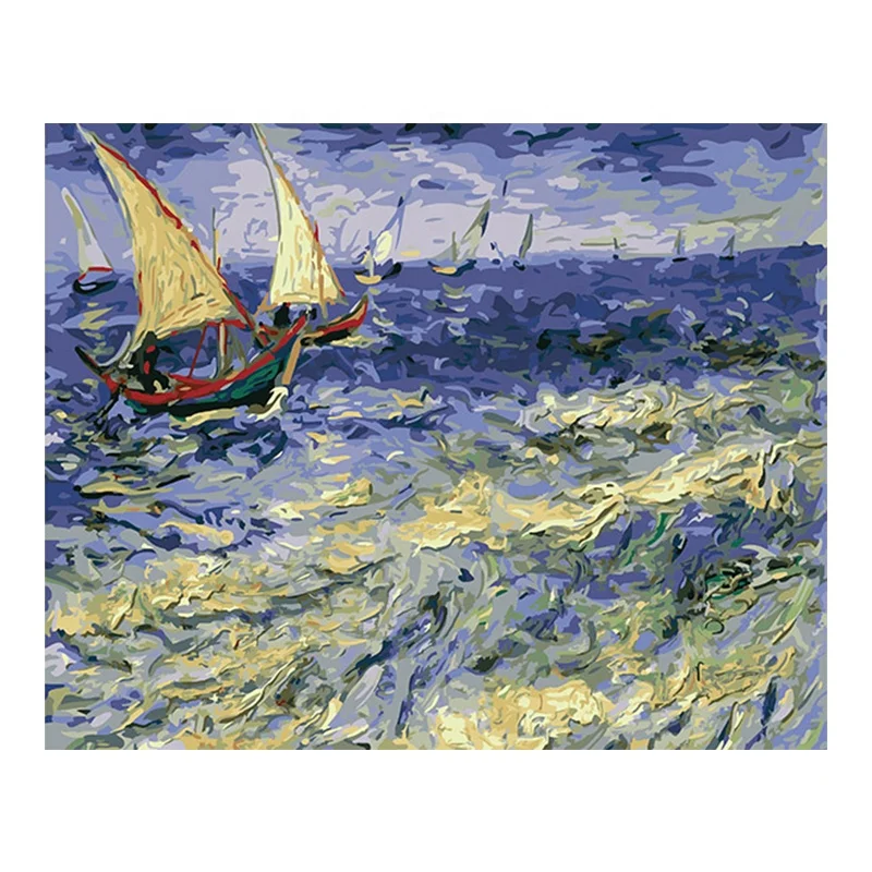 Best selling Rural forest scenery custom design hand painting oil canvas digital oil painting