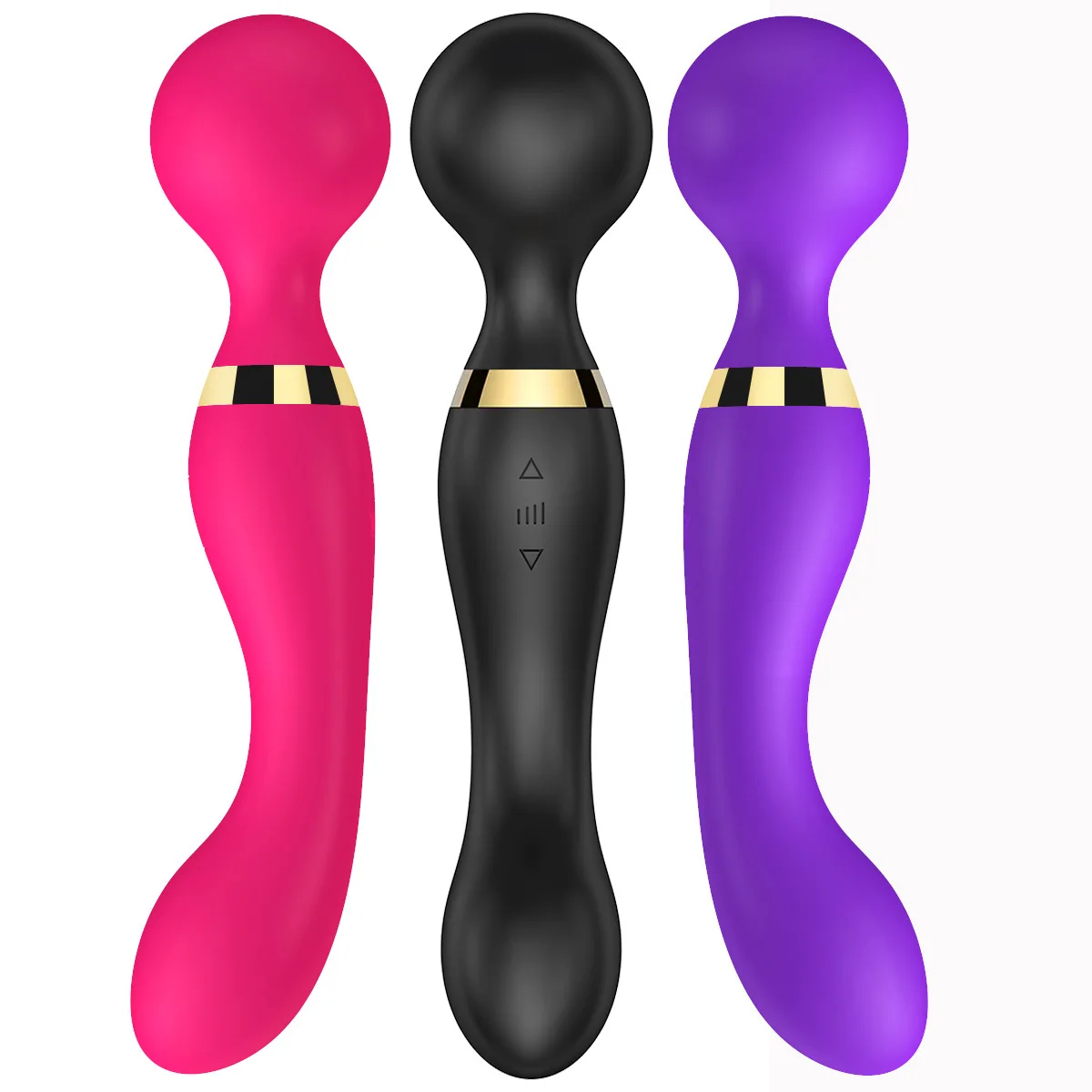 Double-Head Massage Stick With 20 Vibration Frequencies 8 Vibration Speeds Super Strong Vibrators  Silicone Sex Wand