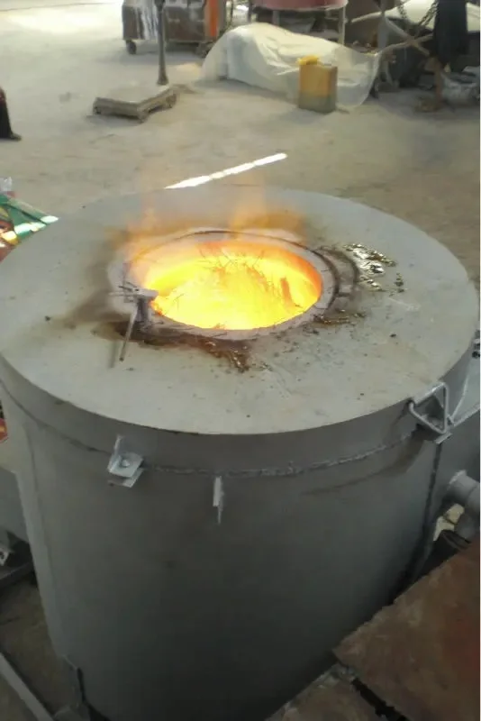 Wondery Fixed/Titing 100-1500KG Gas LPG Fired Crucible Type Copper Melting Furnace