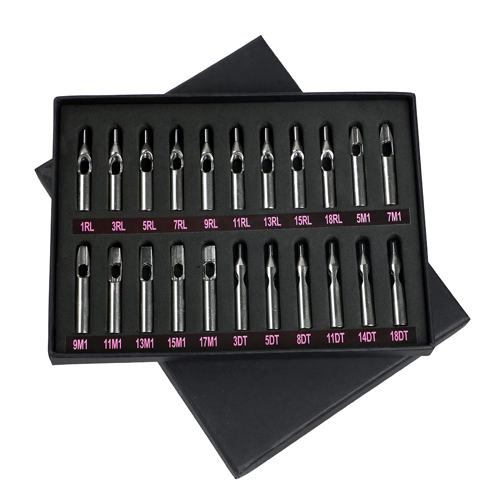 Professional Stainless Steel 304 Tattoo Machine Rotary Tattoo Cartridges Disposable Non Tips Accessories Tattoo Tips Set