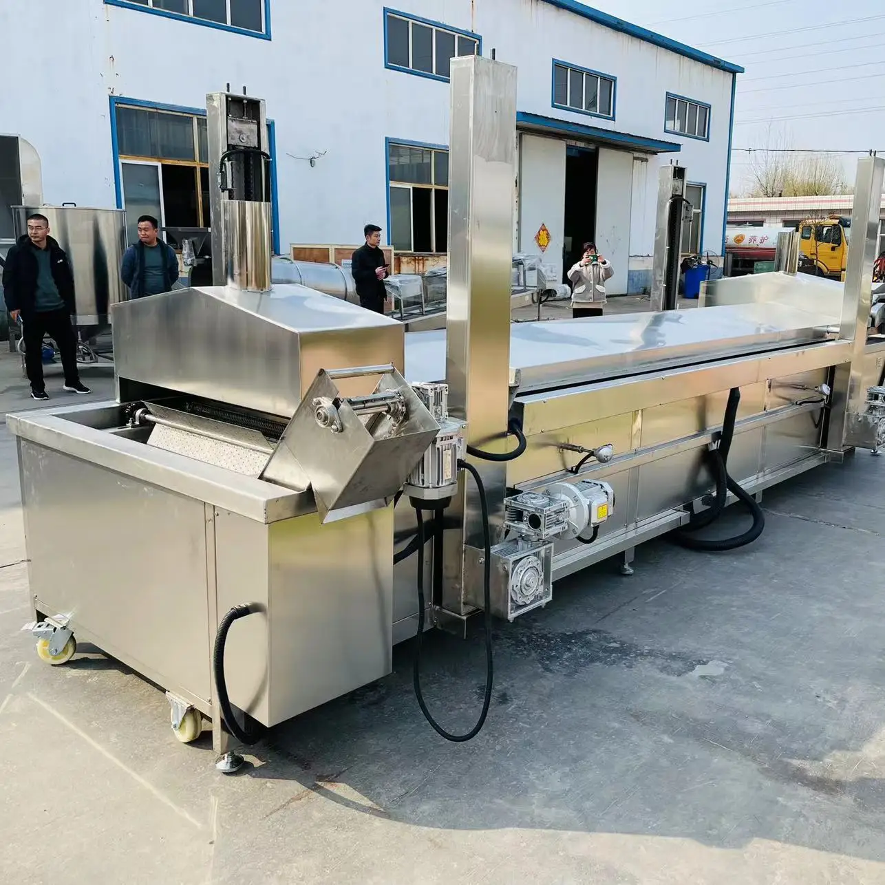 Commercial frying line Full automatic frying food production line Processing equipment for fried food Potato chips