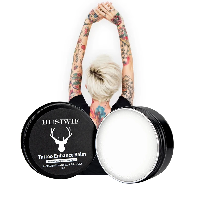 Private Label Custom Vegen Tattoo Aftercare Balm Tattoo Color Enhancer Butter Cream for Old & New Colors Moistening Skin and Imp
