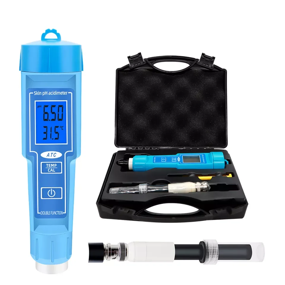 PH-6118 Acidimeter Automatic Calibration Backlight Display Digital Skin Tester Replaceable BNC Probe PH Meter Pen Type