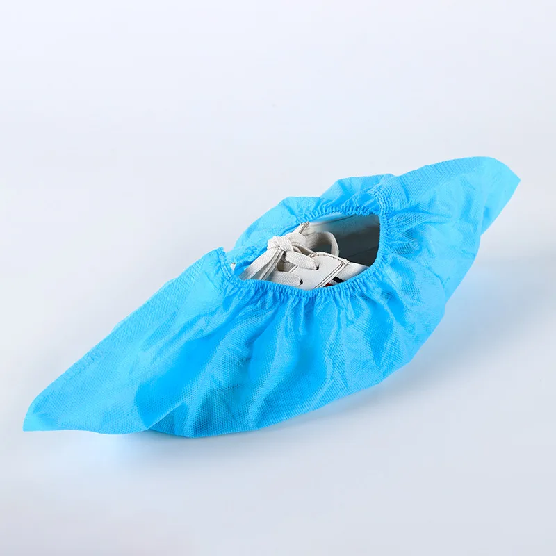 Cheap Waterproof Anti Skid CPE Pe Blue Disposable Plastic Shoe Cover dispenser disposable CPE shoe covers