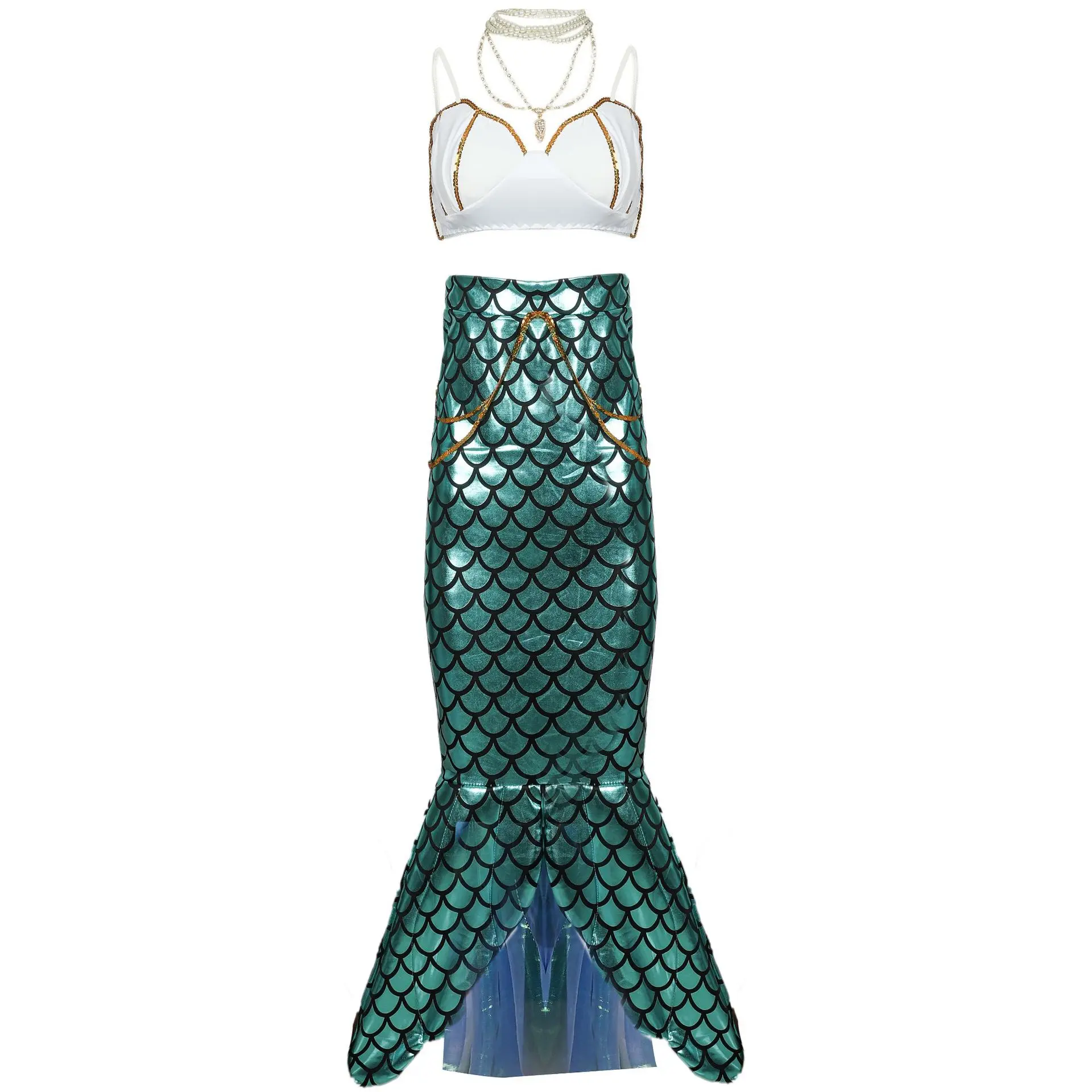 Wholesale New Club Split Female Fish Princess Costumes Mermaid Wear Dress Bodysuit Hot Anime Cosplay Sexy Costume