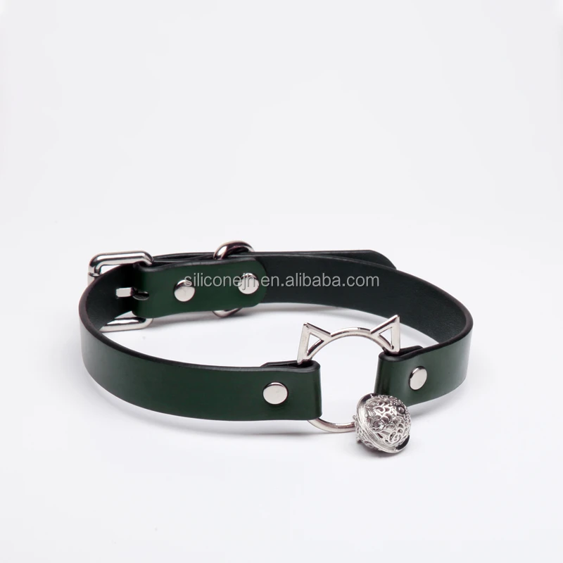 Cat Collar Choker Necklace With Bell BDSM Fetish Kink Petplay