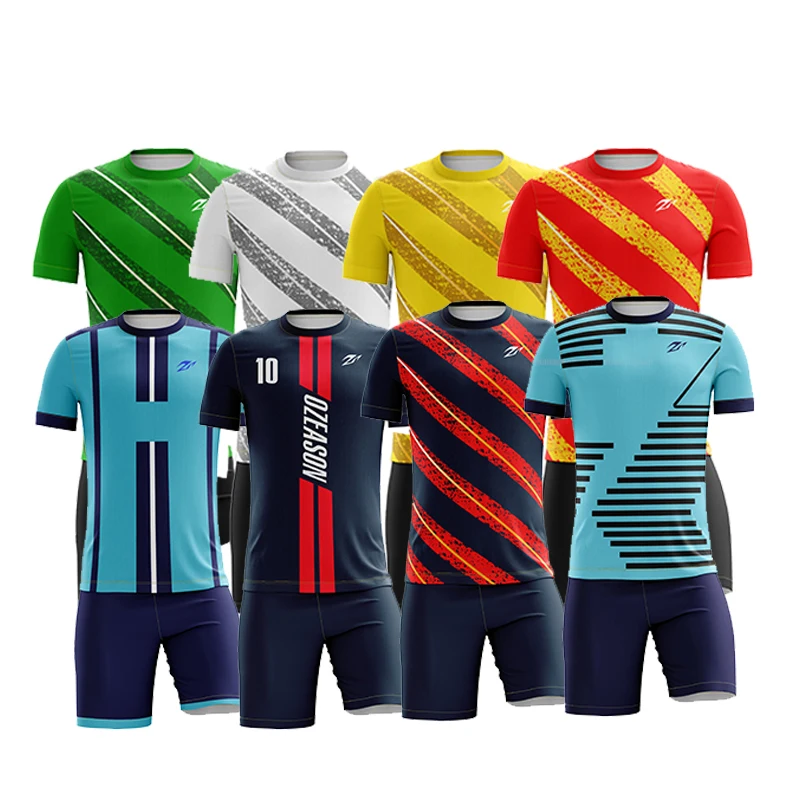 New season men competition soccer uniform designs custom black and white soccer jersey