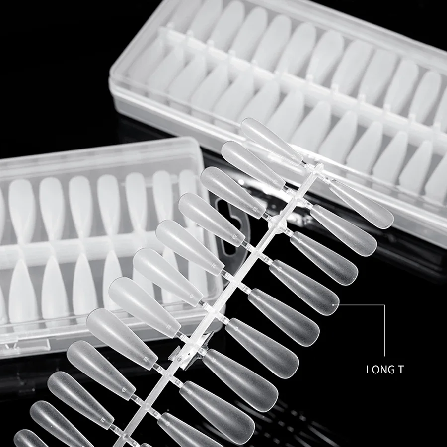 308Pcs/Box False Nails Art Tips Acrylic Finger Gel Polish Mold Sculpted Full Cover Press on Nails Manicures Accessories