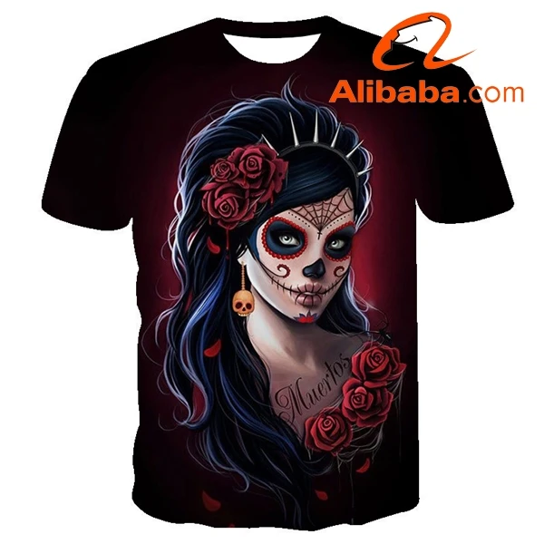 Portrait Casual Shirts Apparel Custom Girls Lady Tops T-Shirt Women T Shirt Wholesale High Quality Oversized Printed T-Shirts