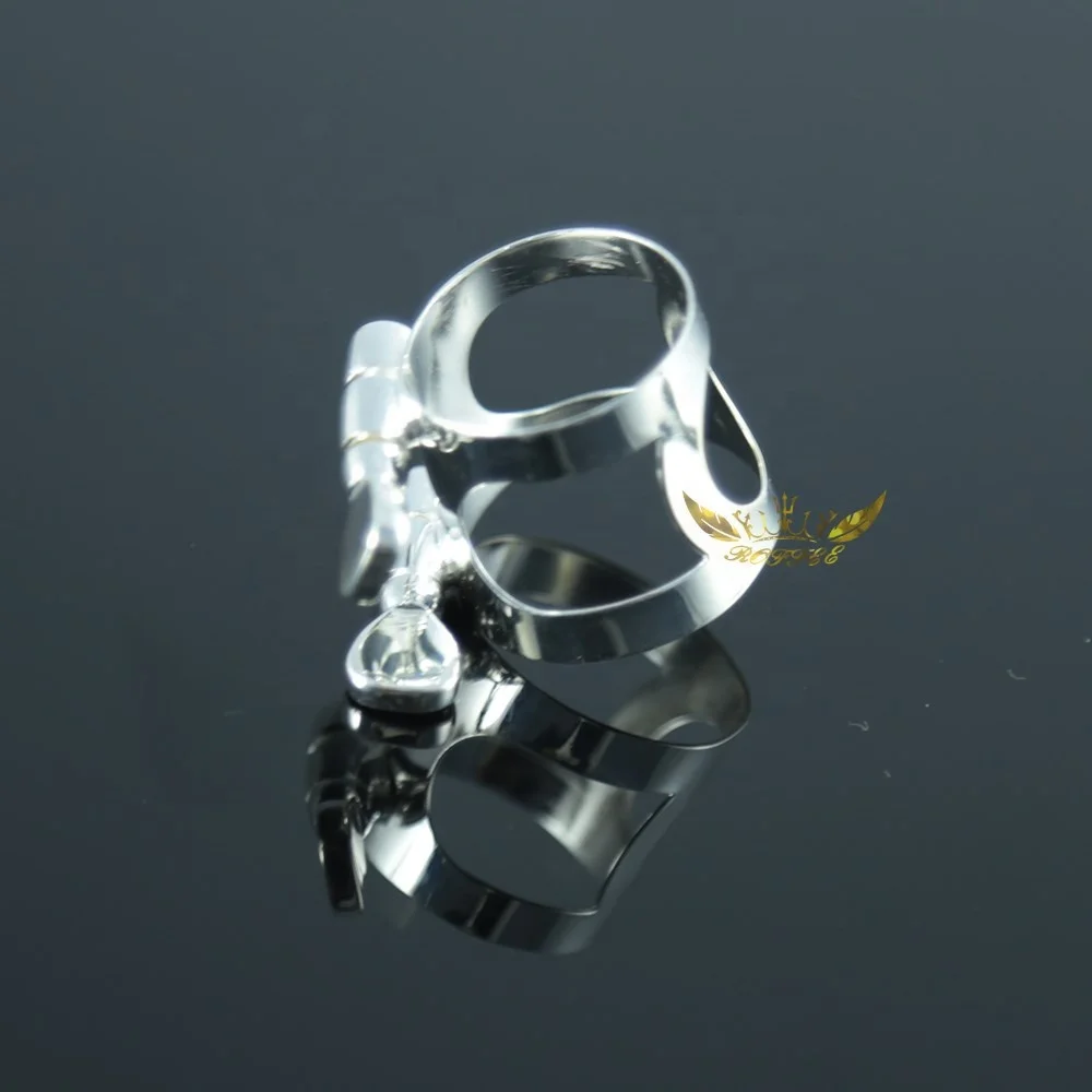 Roffee Musical Instrument Parts Accessories Clarinet Silver Plated Headjoint Mouthpiece Ligature