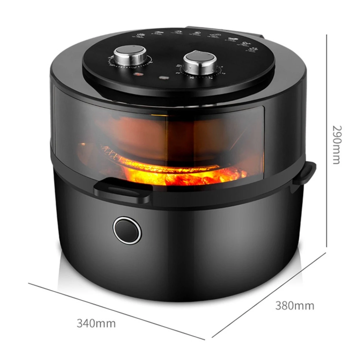 Hot Selling Digital LED Vision Air Fryer multifunctional new home oil free fryer large capacity oven