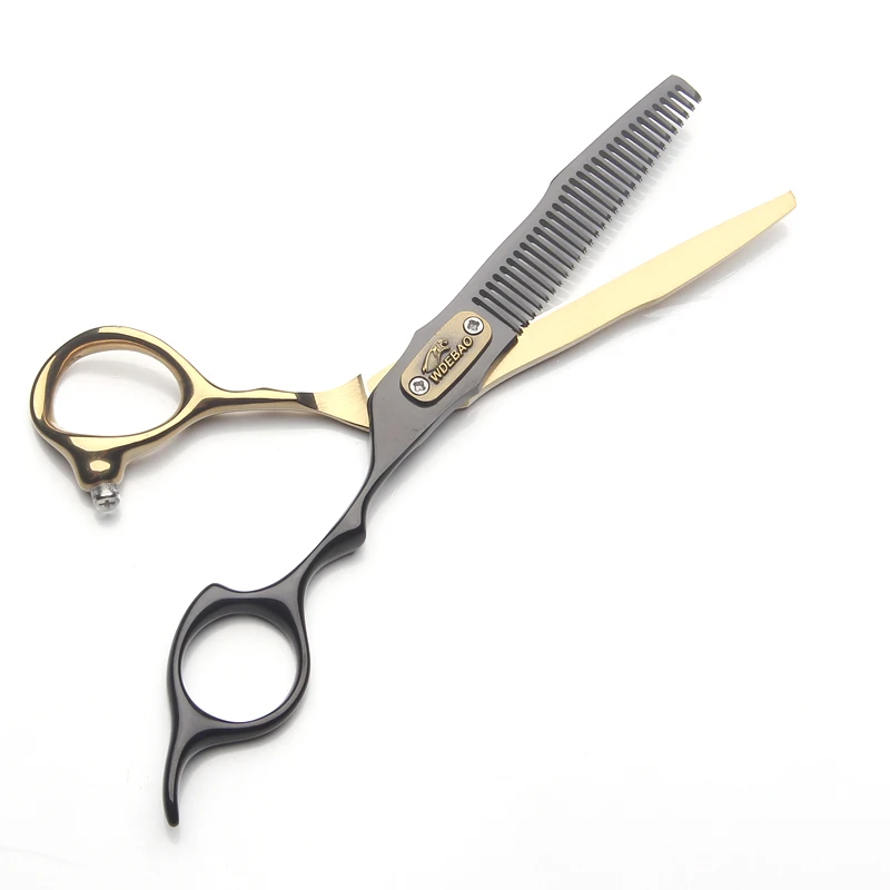 D9 Professional Gold 6.0 Inch Barber Hair Cutting Shear Salon Hairdresser Thinning Scissor Sharp Stainless Steel Straight Beauty