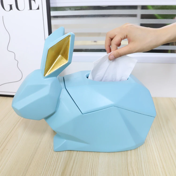 Оптовая продажа, домашний декор для гостиной, Геометрическая Скандинавская коробка из смолы в виде кролика