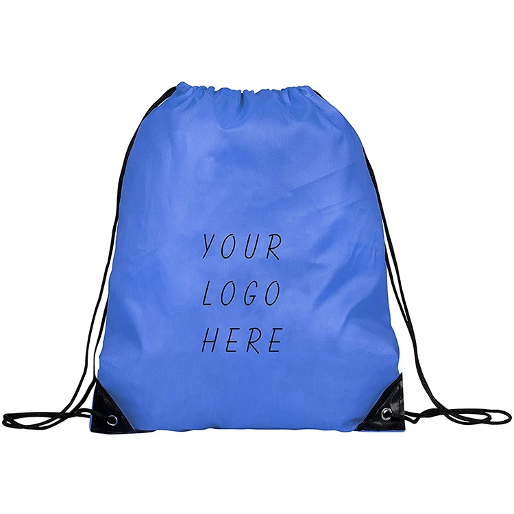 2021 custom logo Promotional waterproof sport shoe polyester drawstring bags