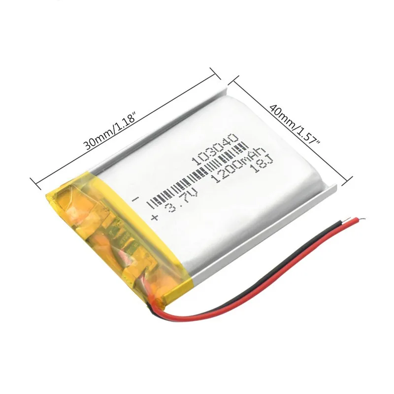 Deep Cycle Batteries 103040 3.7V 1200mAh Li Polymer Battery Cell Rechargeable