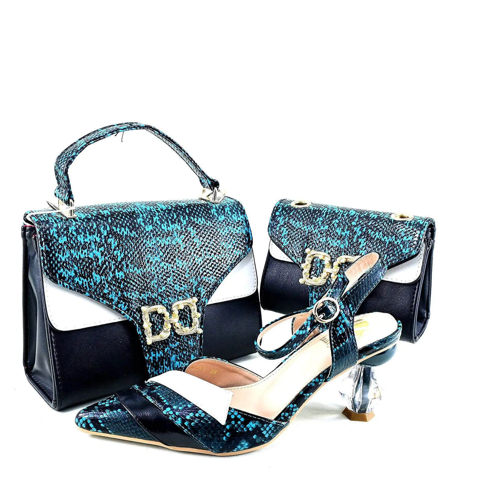 African Italian Wholesale Cheap Matching Women Shoes Sandals Bags And Shoes Women Lady Handbag Set