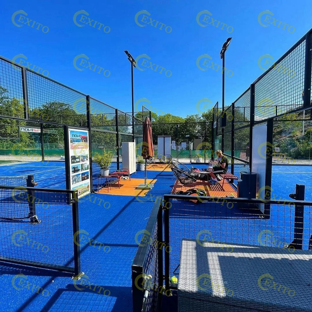 EXITO Build Your Own Padel Courts, Playing Panoramic Padel Court Assembled In Thailand Outdoor Courts For Play