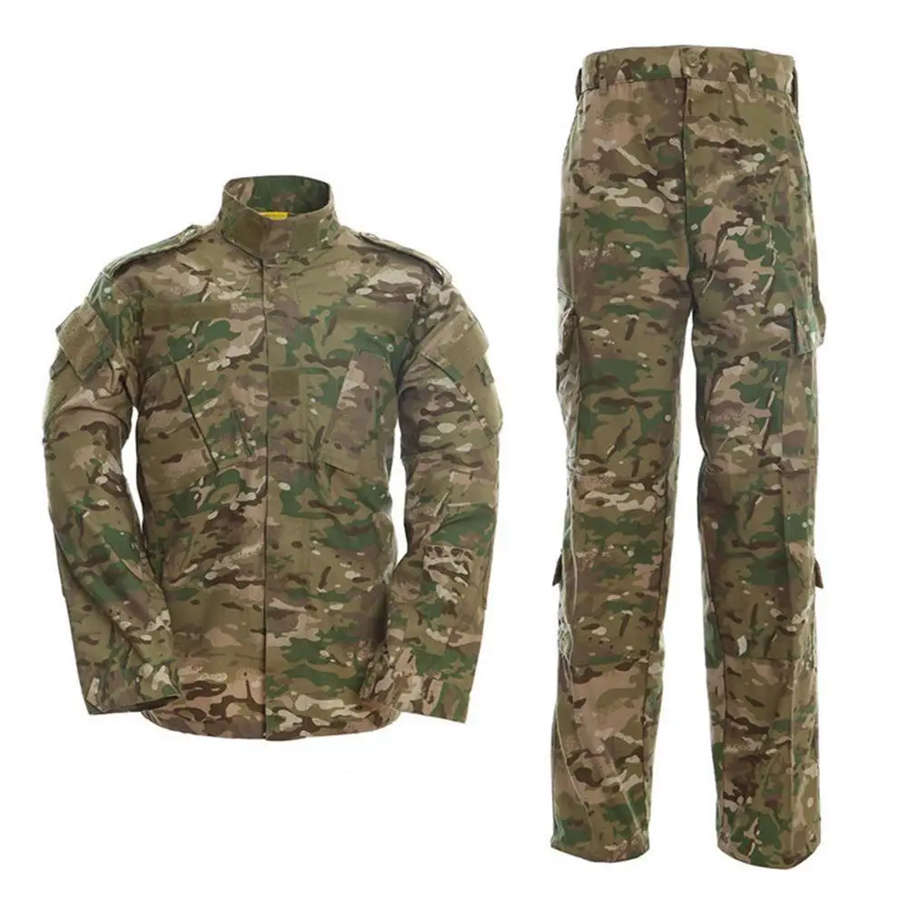 Unisex ACU Jacket Camouflage Outdoor Tactical Suit Printed Protective Combat Uniform with Cotton Polyester Printed Technique