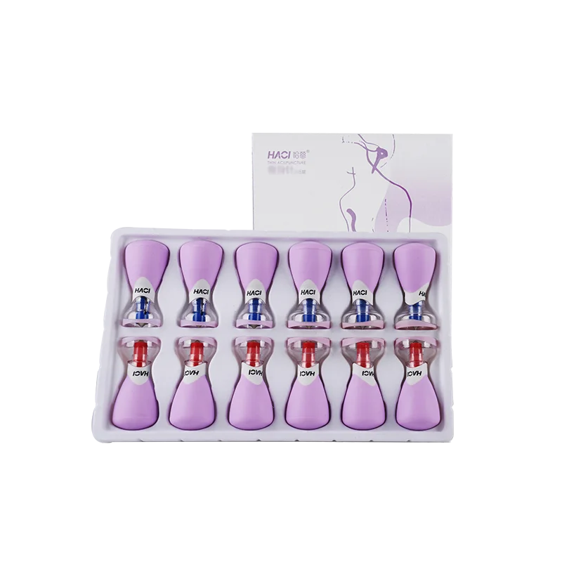Therapy Apparatus Deluxe HACI  magnetic suction cup ventouse Massage  Cupping Set 12 cups five elements needle Cupping cups