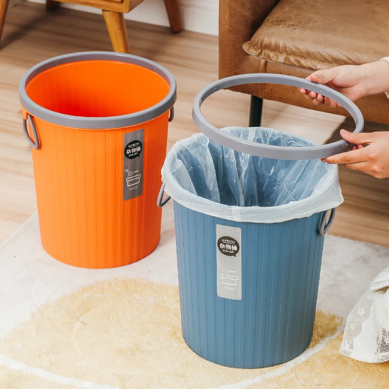 9L Customized Logo Durable Indoor Garbage Kitchen Waste Bin Toilet Dustbin Household Plastic Trash Can
