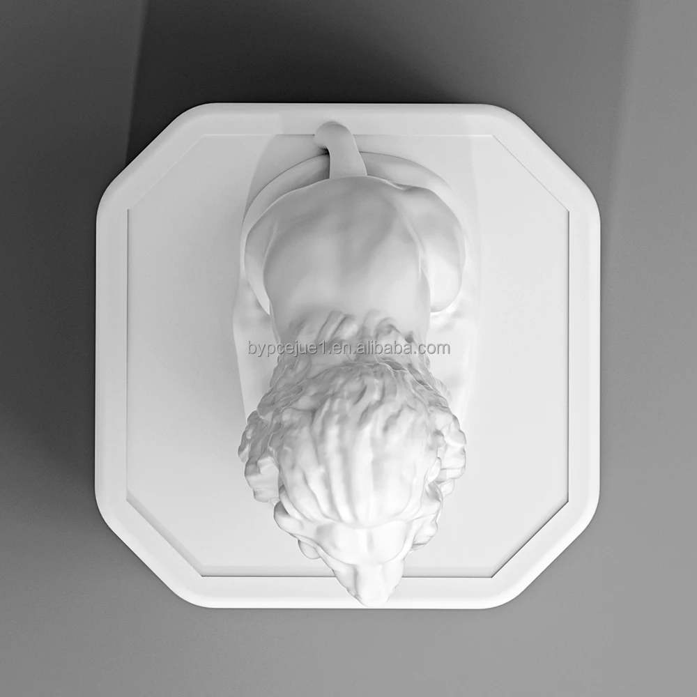 Latest Nordic Concrete Candle Vessels Customized Color Lion Candle Container Unique Design Cement Holders for Decor