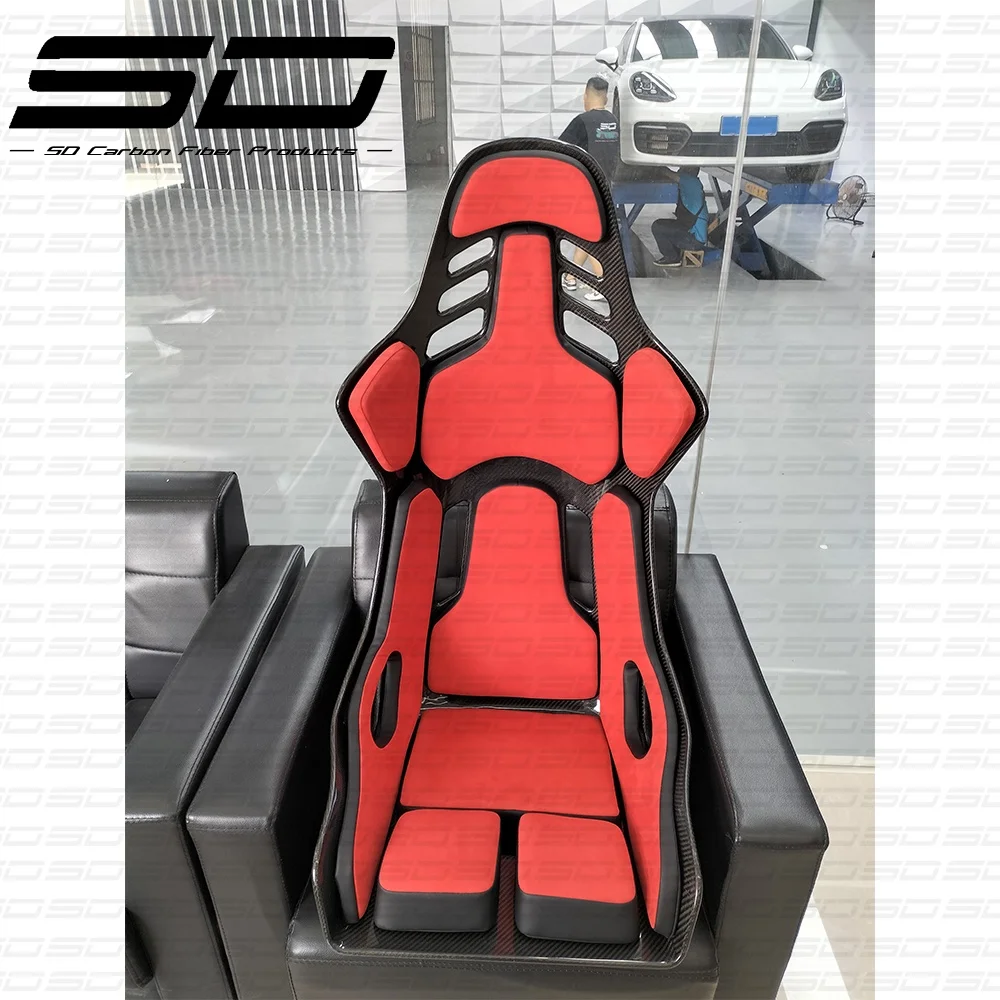 Best Quality RE CARO Pu dium Carbon Fiber Car Seat Back Cover Suitable For All Car Models