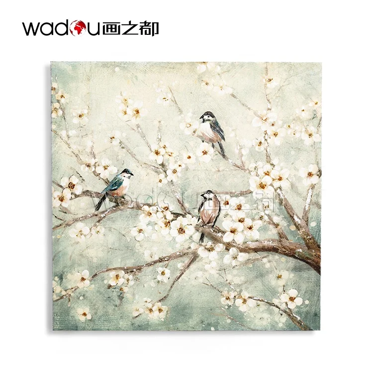 OEM Paintings and Prints Artwork Trees Birds Nature Flowers Wall Paintings Canvas Art Pictures Original Chinese High Quality Oil