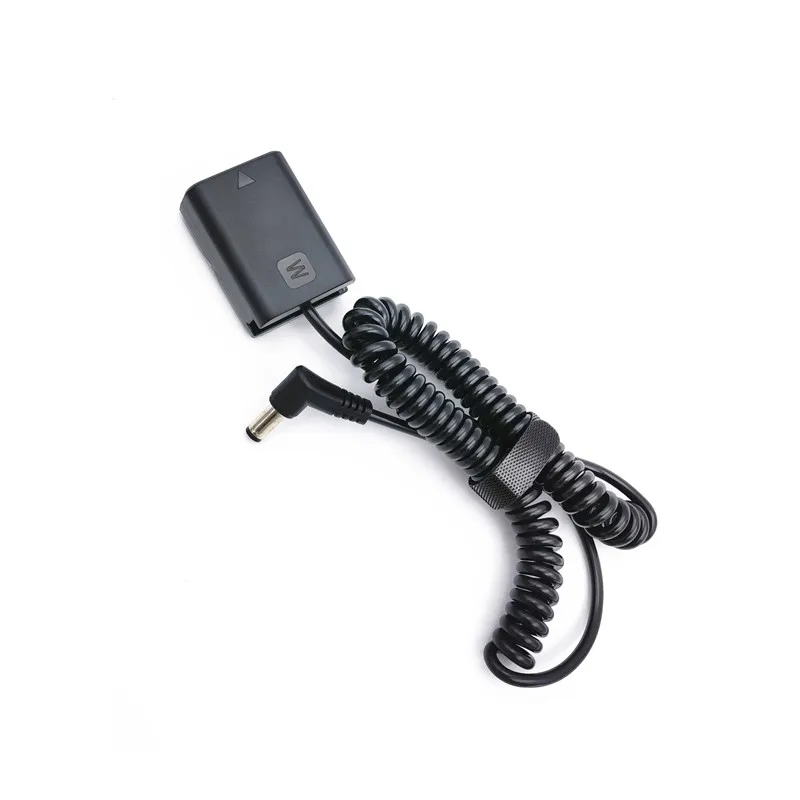 NP-FW50 Dummy Battery AC PW20 Coupler DC Male Connector Power Coiled Cable for Sony Alpha 7 7R 7S NEX 3 A33 A55 A37 A6300 A6500
