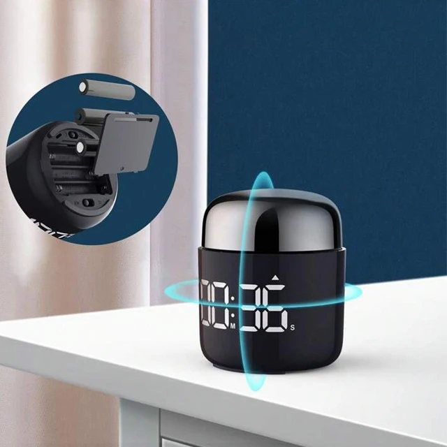 Кухня 199 минут обратного отсчета большой визуальный цифровой таймер бесшумный класс счетчик секундомер механический аккумулятор