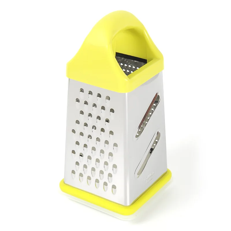 High Quality Four-Sided Anti-Slip Handle Food Grater Multi-Function Coarse Cheese Ginger Box Slicer Fruit Vegetable Brand Name