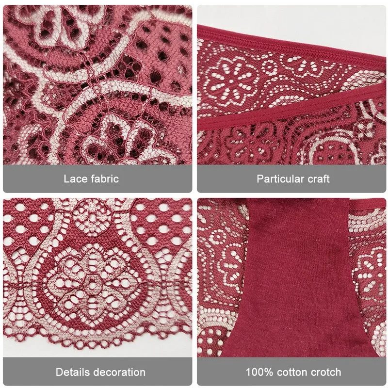 Wholesale Invisible Seamless Bikini Lace Underwear Underpants Half Back Coverage Panties