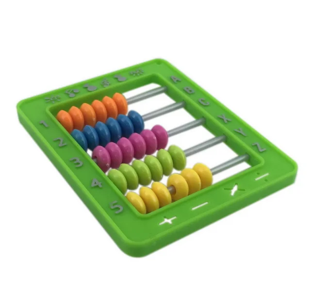 Counting mini plastic abacus gift educational math calculate toy color beed abacus for kids toy