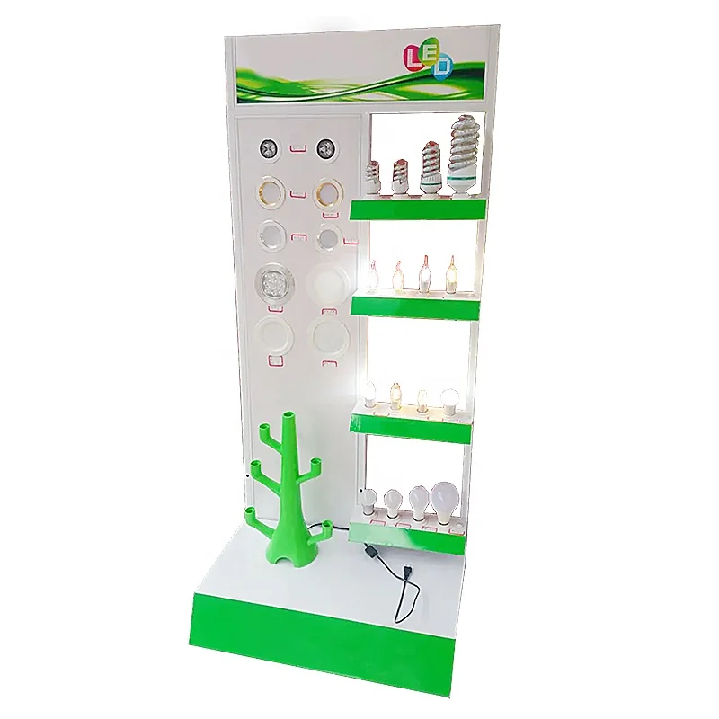 Store Wall Smart Switch Plugs Socket Electronic Product Space Heater Accessories LED Light Bulb Metal Display Rack Stand