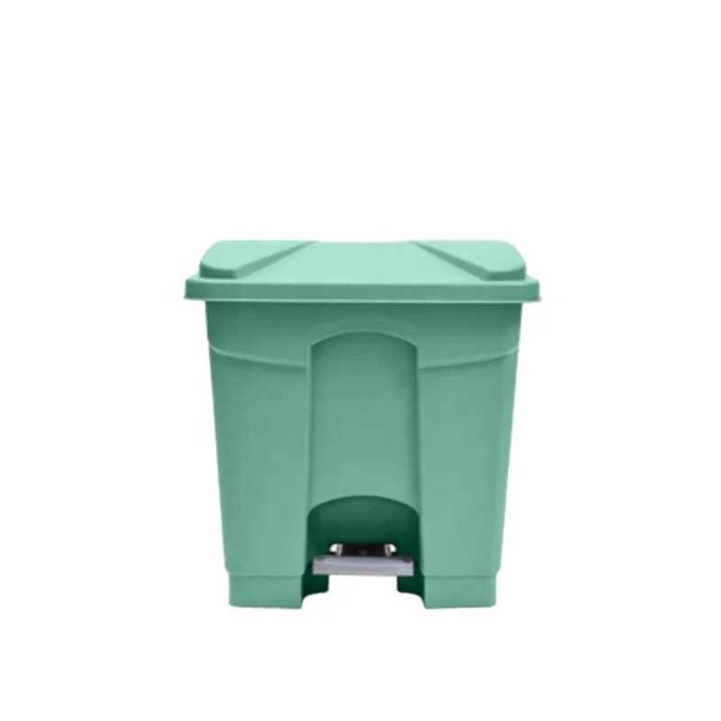 Shianku Food Grade Foot Pedal Dustbin 30L Industrial Workshop Plastic Dustbin Durable Plastic Trash Can