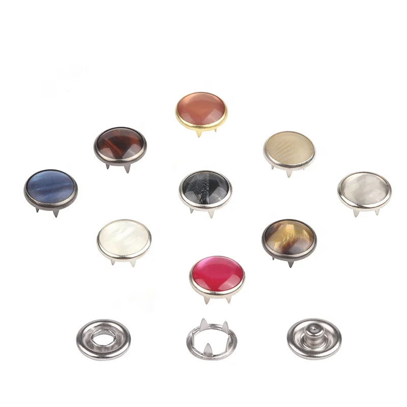 Hosttest metal customized brand logo garments accessories snap prong button