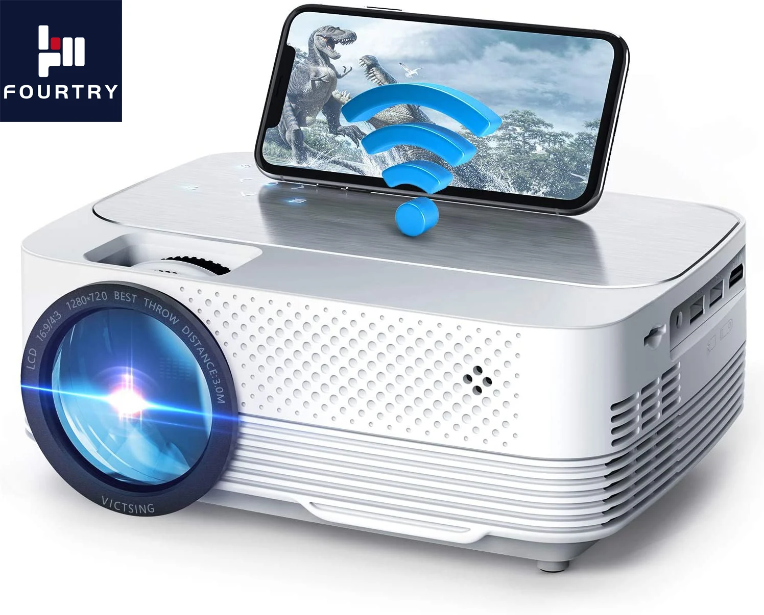 [Factory Cheap Price Mini LED HD Projector] Native HD 1080P LCD Video Cinema Home Theater Portable Projector