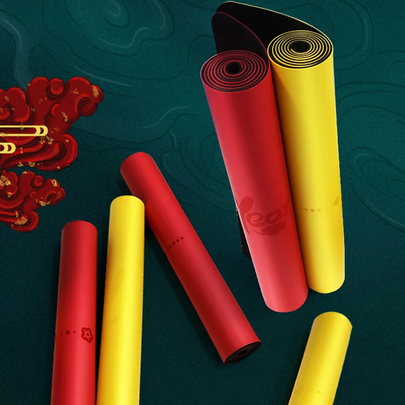 Chinese Zodiac Cattle Custom Logo Vegan PU Rubber Yoga Mat Laser Engraved Custom Printed GYM Good Quality Yoga Mats