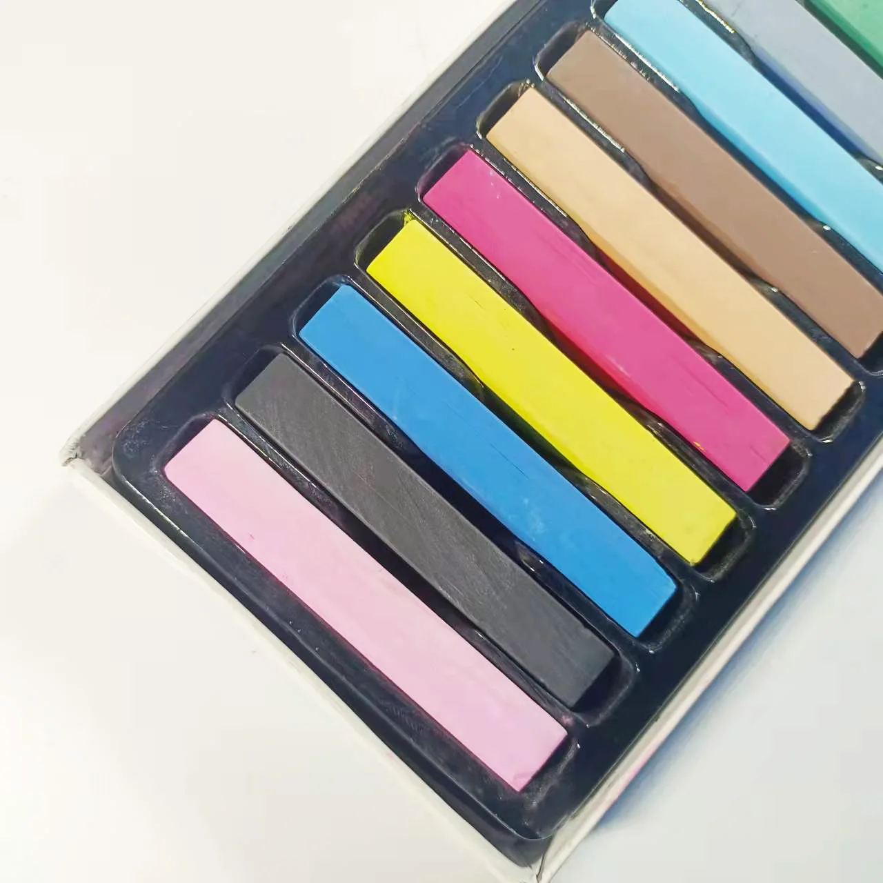School Use Soft Square Chalk Pastel Set Assorted Color 12color Non Toxic Pastels