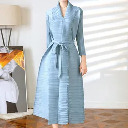 2023 Latest Clothing Manufacturers Custom Miyake Pleated Plus Size Dresses Women Lady Elegant Women Dresses