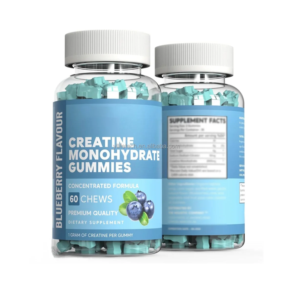 OEM Wholesale Blueberry Vegan Creatine Monohydrate Gummies Private Label 5g Bears For Men & Women Muscle Growth