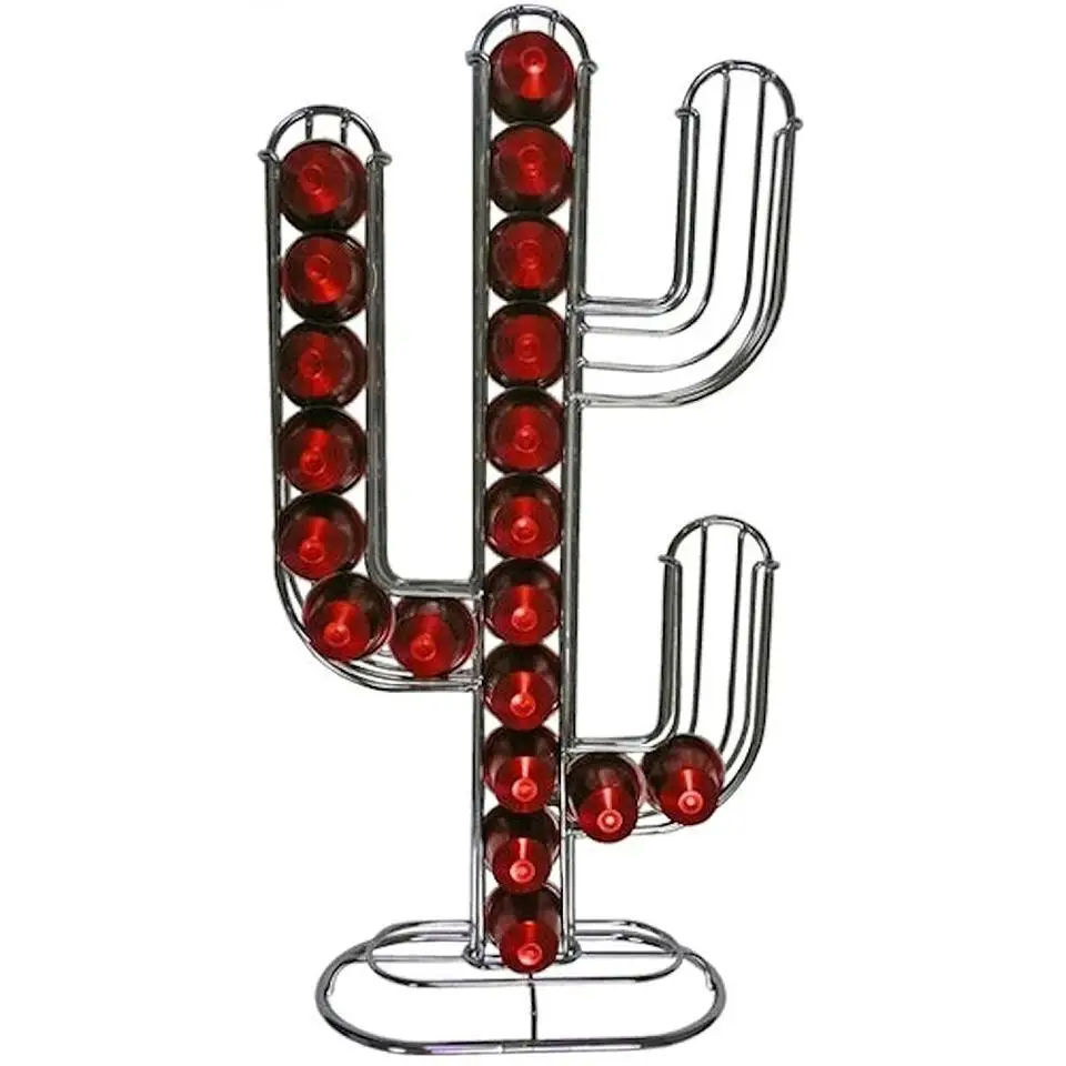 Nespresso Cactus Pods держатель для кофейных капсул одноуровневый хромированный металл из нержавеющей стали типа