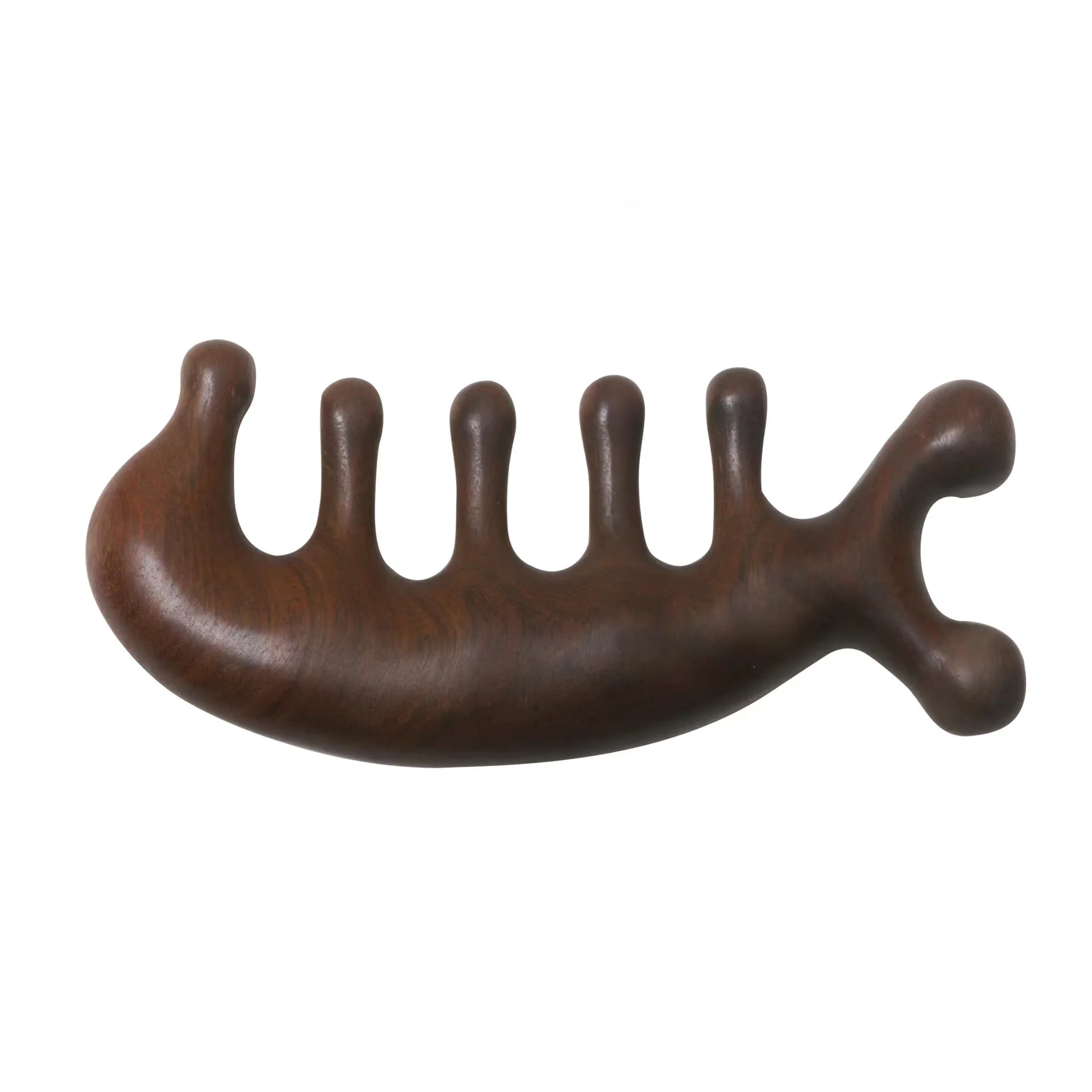 100% Natural Sandalwood Scalp Massage Comb Wide Tooth Acupuncture Points Massage Comb Body Gua Sha Muscle Tension Relief Tool
