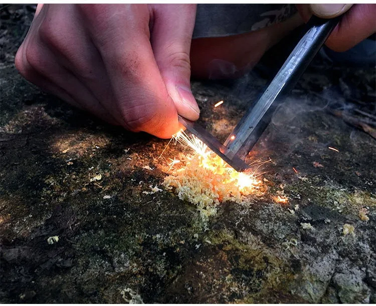 13*130mm All Weather Ferrocerium Magnesium Feuerstahl Sparking Flint Rod for hiking backpacking