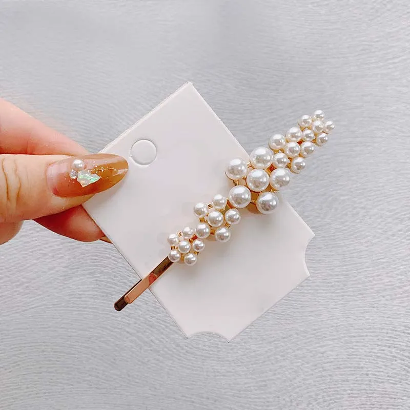 Fashion pearl flower hair clips for women young girls bride hair accessories